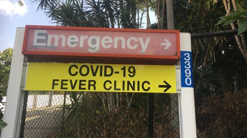Ipswich Hospital COVID-19 testing clinic on Saturday, August 22, 2020.