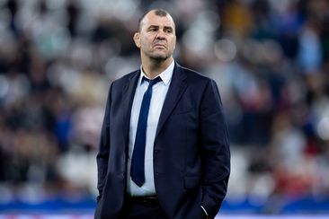 Former Argentina head coach Michael Cheika during the 2023 Rugby World Cup.