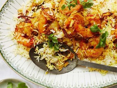 Anjum Anand's malabar prawn biryani 