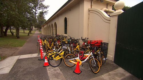 Bike-sharing company Ofo has announced it is shutting down its Australian operations. Picture: 9NEWS