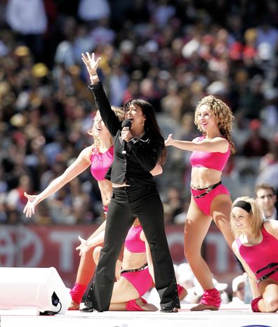 Irene Cara performed at the 2006 AFL Grand Final 2006 at the MCG between the Sydney Swans and the West Coast Eagles.