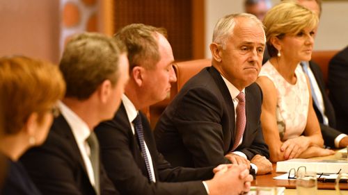 Prime Minister Malcolm Turnbull at a Government Cabinet Meeting at Parliament House earlier this year. (AAP)