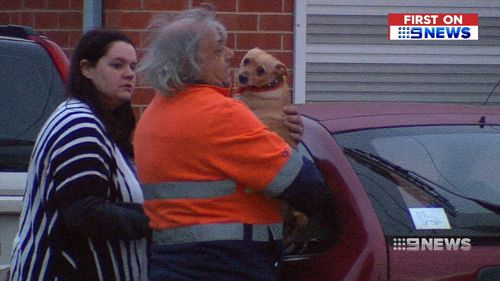 Alf, his wife, two sons, niece and pet dog all made it out of the home unscathed. Picture: 9NEWS.