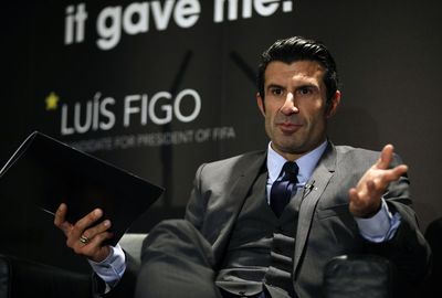 Former star Luis Figo was to be the other man in a three-horse race.