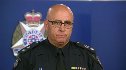 Victoria Police Superintendent John Fitzpatrick speaking about the tragedy yesterday.