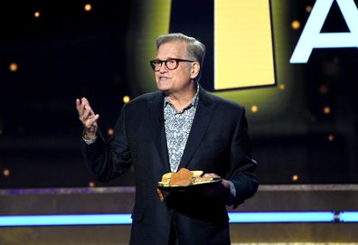 LOS ANGELES, CALIFORNIA - APRIL 14: Drew Carey speaks onstage during the 2024 Writers Guild Awards Los Angeles Ceremony at the Hollywood Palladium on April 14, 2024 in Los Angeles, California.  (Photo by Alberto E. Rodriguez/Getty Images for Writers Guild of America West)