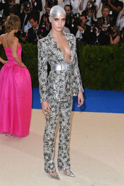 Cara Delevingne in Chanel at the 2017 Met Gala,&nbsp;Rei Kawakubo/Comme des Garcons: Art Of The In-Between