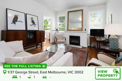 Art deco property Melbourne Domain real estate affordable living room