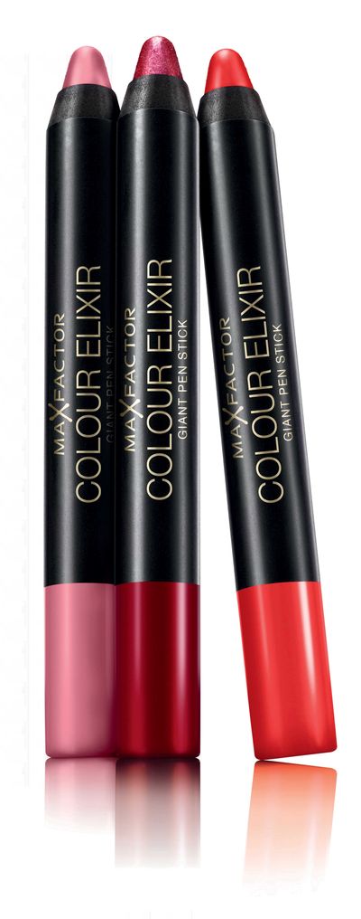 For
blood-stained ruby or purple lips these pencils give big, bold colour. <a href="http://www.beautyheaven.com.au/make-up/lips-lipstick-lip-gloss-lip-balm/39581-max-factor-colour-elixir-giant-pen-stick" target="_blank">MaxFactor Colour Elixir Giant Pen Stick, $9.95.</a>