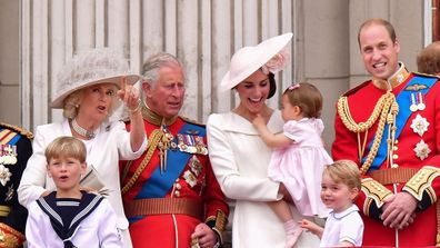 Camilla Parker Bowles, Prince Charles, Kate Middleton, Princess Charlotte and Prince George