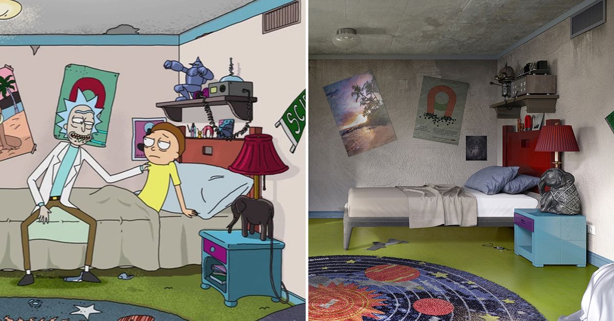 Cartoon characters' bedrooms brought to life with interior designer help