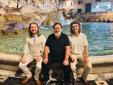 Russell Crowe and sons