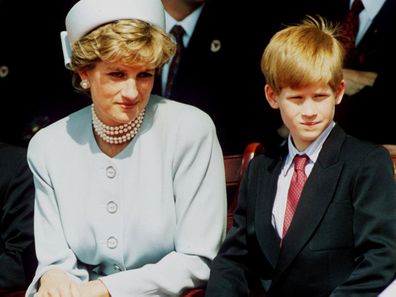 Princess Diana with Prince Harry, 1995.