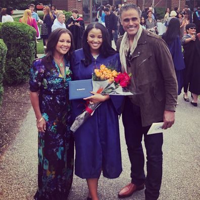 Rick Fox, Vanessa Williams, Sasha Fox, family photo, graduation