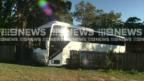 The bus' hand brake failed leaving the driver helpless to stop the bus. 