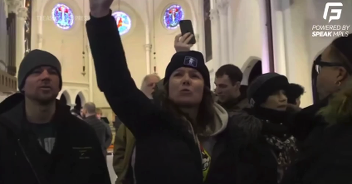 Minnesota anti-ICE church protest after Renee Good shooting