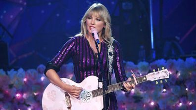 Taylor Swift performs at Amazon Prime Day concert.