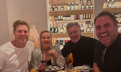 Barry Du Bois with his The Living Room co-stars Dr Chris Brown, Amanda Keller and Miguel Maestre.