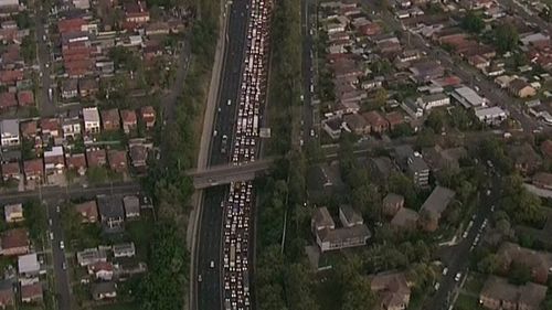 All four citybound lanes were closed after the crash.