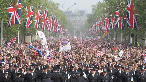 The crowds at Harry and Meghan's wedding are expected to outshine the ones that attended his older brother's.