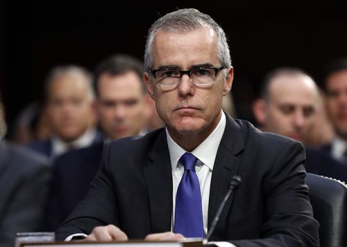 In this June 7, 2017 file photo, acting FBI Director Andrew McCabe appears before a Senate Intelligence Committee hearing about the Foreign Intelligence Surveillance Act on Capitol Hill in Washington. The Justice Department's inspector general is expected to criticize former FBI Deputy Director McCabe as part of its investigation into the bureau's handling of the Hillary Clinton email probe, a person familiar with the matter said Thursday, March 1. 2018. (AP Photo/Alex Brandon, File)
