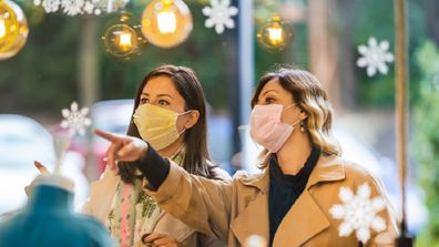 Women shopping for Christmas