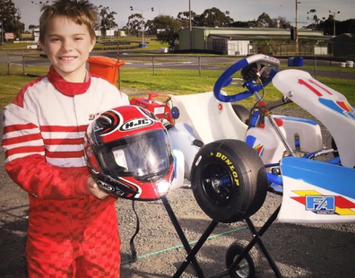 Oscar Piastri during his go kart days.