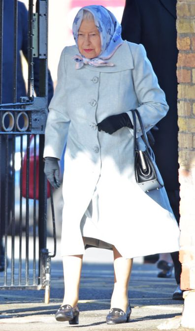 Queen Elizabeth II arrives at King's Lynn railway station in Norfolk, ahead of boarding a train as she returns to London after spending the Christmas period at Sandringham House in north Norfolk