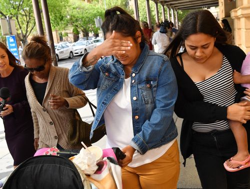 Family members wept outside court after hearing Lyle Morrison's nine and a half year sentence for killing Lucy Paveley.