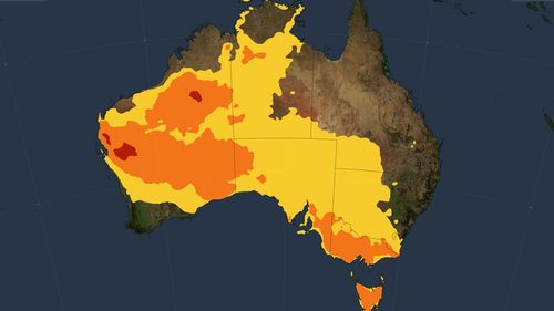 There is no escaping low to extreme heatwave conditions in three states today as scorching temperatures ﻿grip most of Australia.