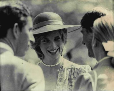 The royals meet with then-NSW Premier Neville Wran on April 3, 1983.