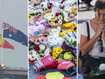 Poignant tribute left for victim as flowers grow at Bondi site