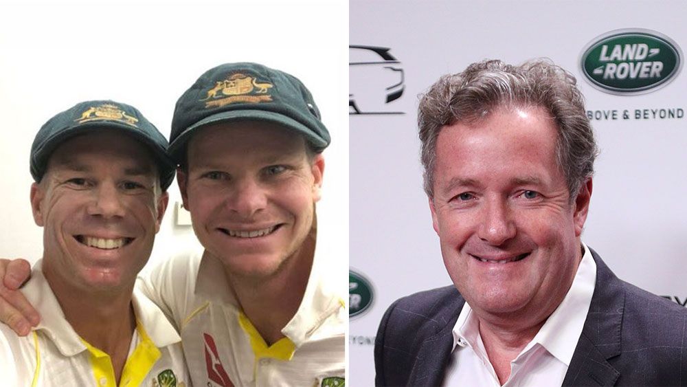 Australian skipper Steve Smith and David Warner troll English journalist Piers Morgan over Australia's Ashes win