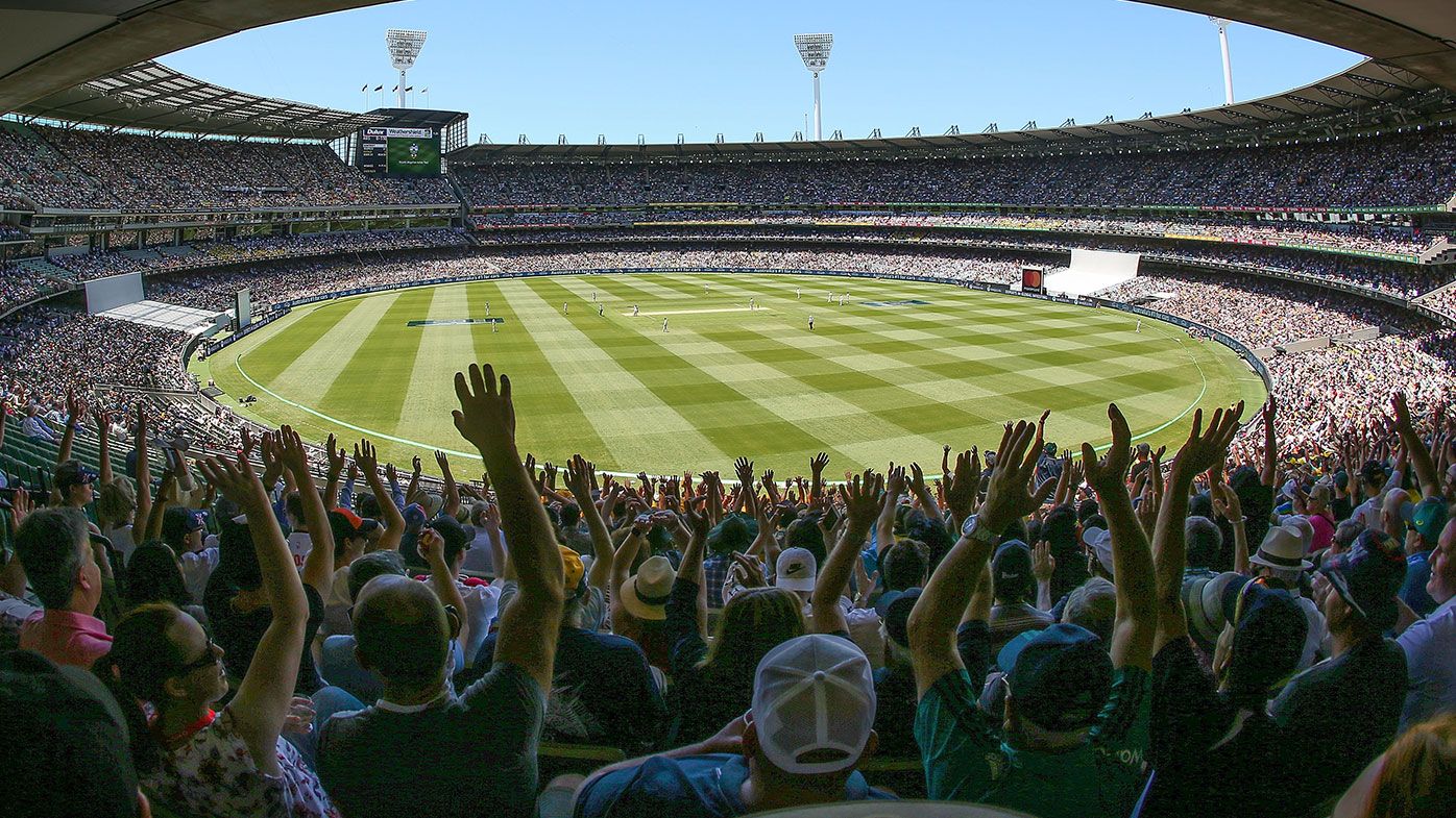 A general view as cricket fans in the crowd of 88,172 enjoy the atmosphere on Boxing Day during day one of the Fourth Test Match in the 2017/18 Ashes series between Australia and England at Melbourne Cricket Ground on December 26, 2017 