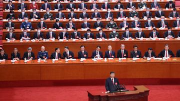 Chinese President Xi Jinping attends the opening session of the 20th National Congress of the Communist Party of China 