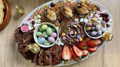 Easter dessert boards can lean into the chocolate egg theme.