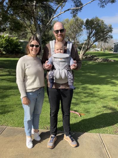 Mylie and Matt with Jasper.