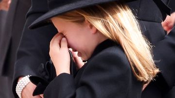 At Wellington Arch during what was already a difficult day, Charlotte cried as her mother comforted her.