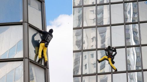 Real-life ‘Spiderman’ scales Paris skyscraper