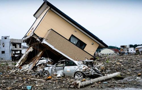 Tsunami damage in Fukushima, Japan
