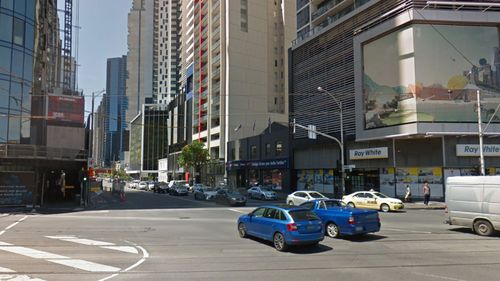 A man was attacked on the corner of City Road and Clarendon Street in Melbourne's Southbank.