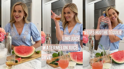Reese Witherspoon Watermelon Margarita tutorial