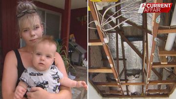 Family forced to shower in backyard over insurance debacle 