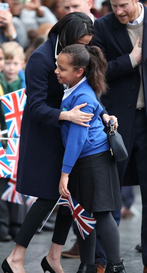 The pair exchanged a hug. (PA/AAP)