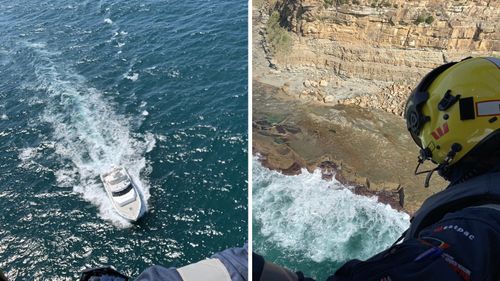 The Westpac Lifesaver 21 chopper winched the man from the water, but he was unable to be revived.