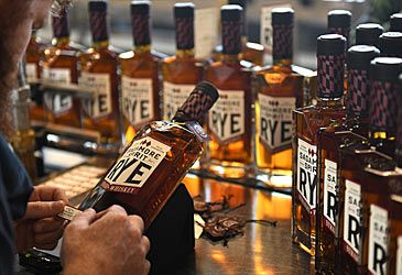 Rye whisky is made from a mash of not less than what percentage of rye grains?