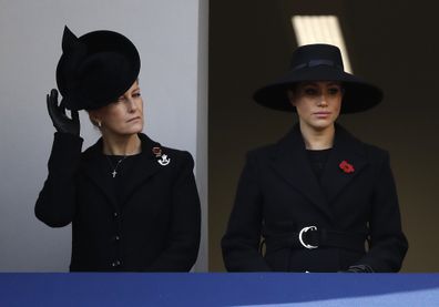 Meghan Sophie, Countess of Wessex attend the Remembrance Sunday ceremony at the Cenotaph in Whitehall.