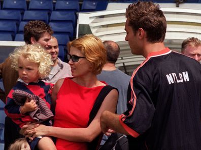 Jude Law and Sadie Frost, with son Rafferty in 1999. 