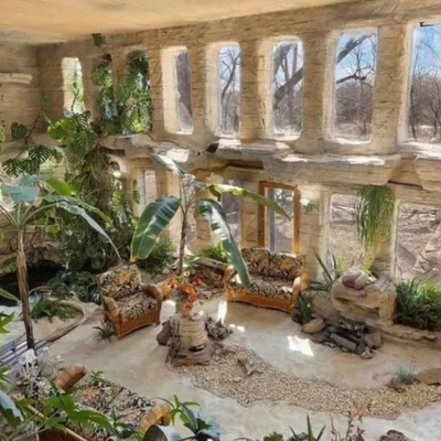 Outrageous family home has interior straight from The Flintstones