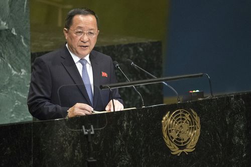 North Korean foreign minister Ri Yonh Ho wants the UN to move past 'entrenched hostility' in order to restart stalled negotiations. 